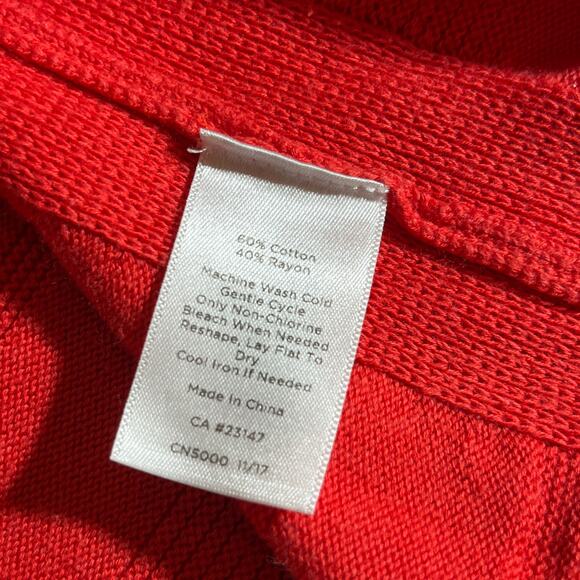 Talbots Cardigan Sweater Womens Size 3X Red Knit Long Sleeves Open Front Casual - Picture 7 of 9